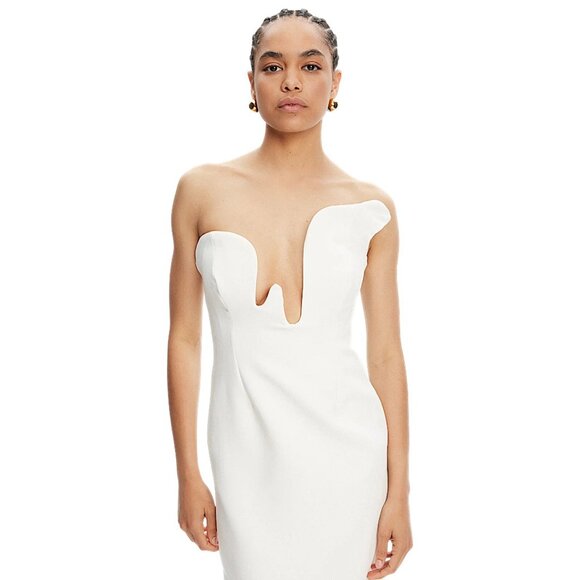 Bardot Rosalyn Strapless Midi Dress in Orchid White NWT - Size 4 - Picture 4 of 10